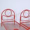Single Beds in Red Enamel Iron, 1970s, Set of 2 6