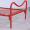 Single Beds in Red Enamel Iron, 1970s, Set of 2, Image 10