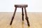 Rustic Stool in Sold Oak, 1930s 2