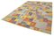 Mehrfarbiger geometrischer handgeknüpfter Flatwave Kelim Teppich aus Wolle 3