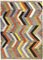 Alfombra Kilim de tejido plano de lana de Anatolia hecha a mano multicolor, Imagen 1