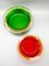 Posaceneri in vetro rosso e verde di Seguso, anni '60, set di 2, Immagine 7
