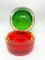 Aschenbecher aus Rot & Grünem Glas von Seguso, 1960er, 2er Set 3