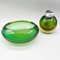 Cendrier & Briquet Vintage, en Verre de Murano de Seguso, 1960s, Set de 2 1