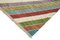 Grand tapis kilim en laine tissée à plat multicolore fait main 6