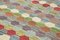 Alfombra Kilim de tejido plano de lana turca hecha a mano multicolor, Imagen 5
