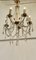 Large French Crystal and Brass 5 Branch Chandelier 4