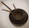 Copper and Iron Handled Saucepans, 1890s, Set of 3, Image 1