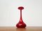 Vase Solifleur Vintage en Verre Rouge par Cari Zalloni pour WMF, Allemagne 1
