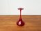 Vase Solifleur Vintage en Verre Rouge par Cari Zalloni pour WMF, Allemagne 2