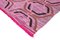 Alfombra Kilim de lana geométrica tejida a mano en rosa, Imagen 6