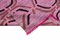 Alfombra Kilim de lana geométrica tejida a mano en rosa, Imagen 4