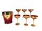 Copas de champán de Murano con cubo de champán de cristal de Murano, años 60. Juego de 7, Imagen 2
