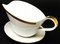 Art Deco Gravy Boat with Underplate from Karolina Pottery, Poland, 1960s, Set of 2 3