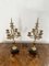 Victorian Brass and Marble Candelabras, 1860s, Set of 2 2