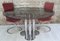 Tavolo con struttura in acciaio cromato e vetro fumé attribuito a Sergio Asti per Poltronova, Italia, anni '70, Immagine 7
