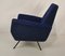 Blauer italienischer Sessel, 1960er 4