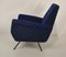 Italian Blue Armchair, 1960s 4