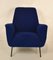 Italian Blue Armchair, 1960s 3