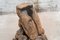 Piedistallo uomo inginocchiato in legno intagliato, XX secolo, Immagine 6