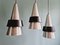 Scandinavian Corona Suspensions by Jo Hammerborg for Fog & Mørup, 1960s, Set of 3 15