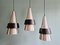 Scandinavian Corona Suspensions by Jo Hammerborg for Fog & Mørup, 1960s, Set of 3 1