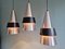 Scandinavian Corona Suspensions by Jo Hammerborg for Fog & Mørup, 1960s, Set of 3 25