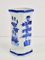 Vase Octogonal Antique en Porcelaine Bleue et Blanche avec Scène de Paysage, Japon 5