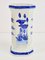 Vase Octogonal Antique en Porcelaine Bleue et Blanche avec Scène de Paysage, Japon 2