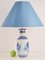 Antique Chinese Blue and White Vase Table Lamp with Guangxu Qilin Warrior Decor 12