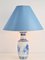 Antique Chinese Blue and White Vase Table Lamp with Guangxu Qilin Warrior Decor 9