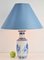 Antique Chinese Blue and White Vase Table Lamp with Guangxu Qilin Warrior Decor 13