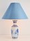 Antique Chinese Blue and White Vase Table Lamp with Guangxu Qilin Warrior Decor, Image 1