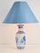Antique Chinese Blue and White Vase Table Lamp with Guangxu Qilin Warrior Decor 8