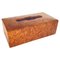 Paper Tissue Box in Burl Wood, France, 1970s, Image 1