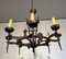 Gothic Wrought Iron Chandelier, 1950s 2