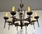 Gothic Wrought Iron Chandelier, 1950s, Image 9