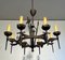 Gothic Wrought Iron Chandelier, 1950s 3