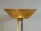 Lámpara de pie de parquet de latón con base de travertino, años 70, Imagen 8