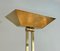 Lámpara de pie de parquet de latón con base de travertino, años 70, Imagen 7