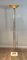 Lámpara de pie de parquet de latón con base de travertino, años 70, Imagen 2