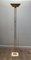 Lámpara de pie de parquet de latón con base de travertino, años 70, Imagen 1