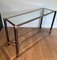 Lacquered Aluminum and Gilt Metal Console Table by Pierre Vandel, 1970s 3