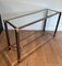 Lacquered Aluminum and Gilt Metal Console Table by Pierre Vandel, 1970s, Image 3