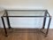 Lacquered Aluminum and Gilt Metal Console Table by Pierre Vandel, 1970s 1