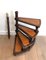 Mahogany, Leather and Brass Library Stepladder, 1940s, Image 8