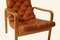 Easy Chair Marron en Cuir Vintage 2