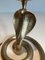 Cobras Kerzenhalter aus gemeißelter Bronze, 1940er, 2er Set 8