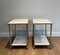 Silver Sofa Tables with with Carrara Marble Tops in the style of the House Jansen, Set of 2 5
