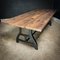 Industrial Dining Table in Rustic Oak, Image 1